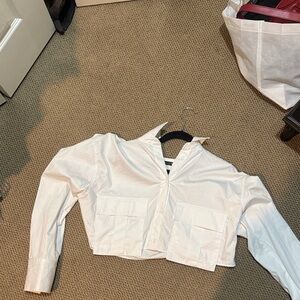 Zara White Button Down Shirt